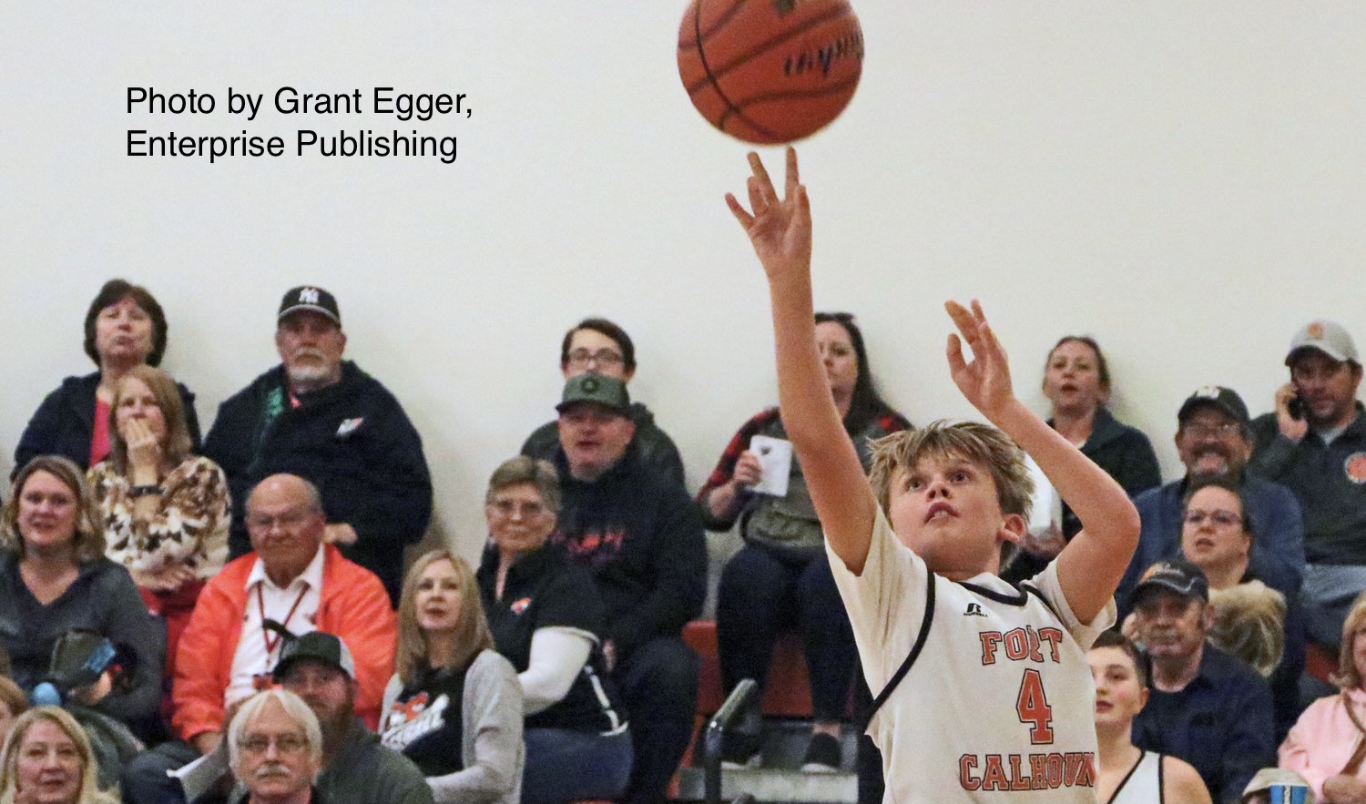 The Pioneers' Gage Beckenhauer puts up a shot Tuesday at Fort Calhoun High School.