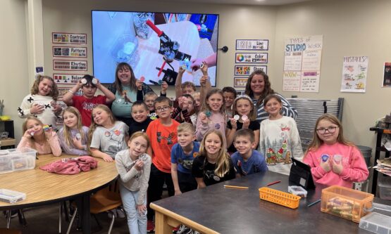 3rd Grade Benoit Button Making Art